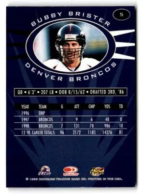 1999 Donruss Preferred QBC #5 Bubby Brister - Football Card Single