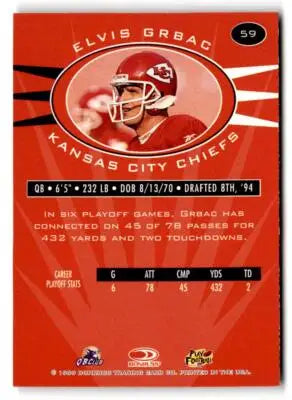 1999 Donruss Preferred QBC #59 Elvis Grbac - Football Card Single