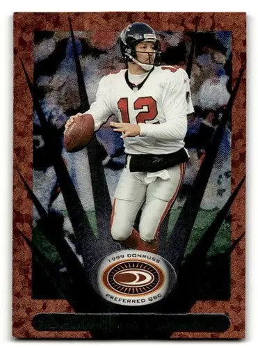 Original gloss football player trading card from Donruss Preferred QBC featuring Chris Chandler