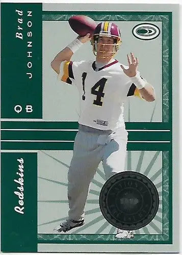 Original gloss Brad Johnson football card from 1999 Donruss Preferred QBC Simply Sandoval