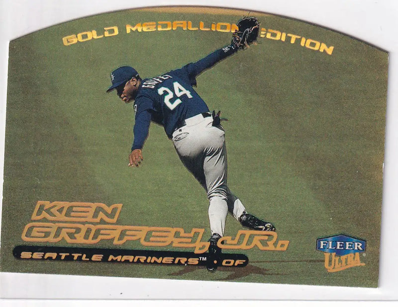 1999 FLEER #100G KEN GRIFFEY JR GOLD MEDALLION DIE CUT- SEATTLE MARINERS