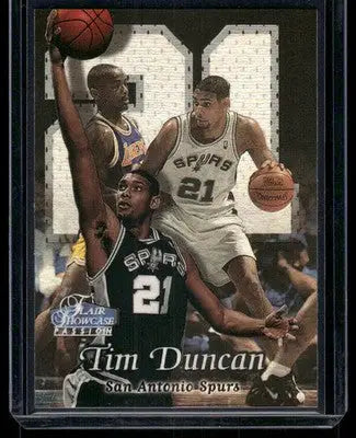 1999 Fleer Flair Showcase Passion Tim Duncan Basketball - Basketball Card Single