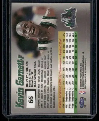1999 Fleer Mystique Kevin Garnett #66 Basketball - Basketball Card Single