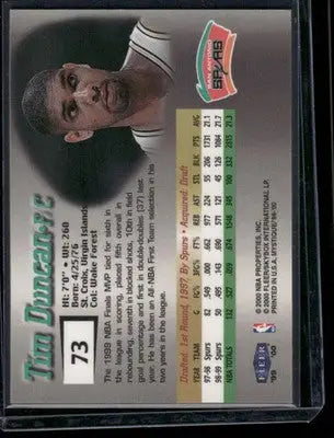 1999 Fleer Mystique Tim Duncan #73 Basketball - Basketball Card Single