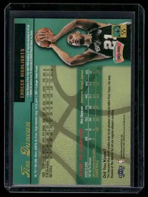 1999 Fleer Tim Duncan #55 Basketball - Basketball Card Single