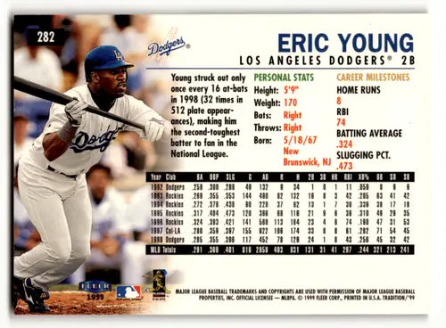 1999 Fleer Tradition #282 Eric Young NM-MT Dodgers - Baseball Card Single