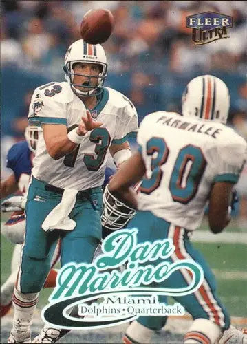 Dan Marino football card from Fleer Ultra 1999 with original gloss and NM-MT condition