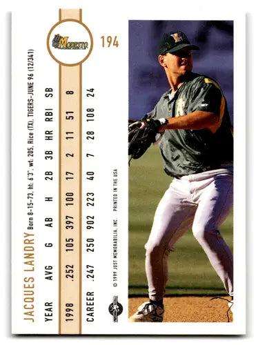 1999 Just #194 Jacques Landry NM Near Mint ID:72354 - Baseball Card Single
