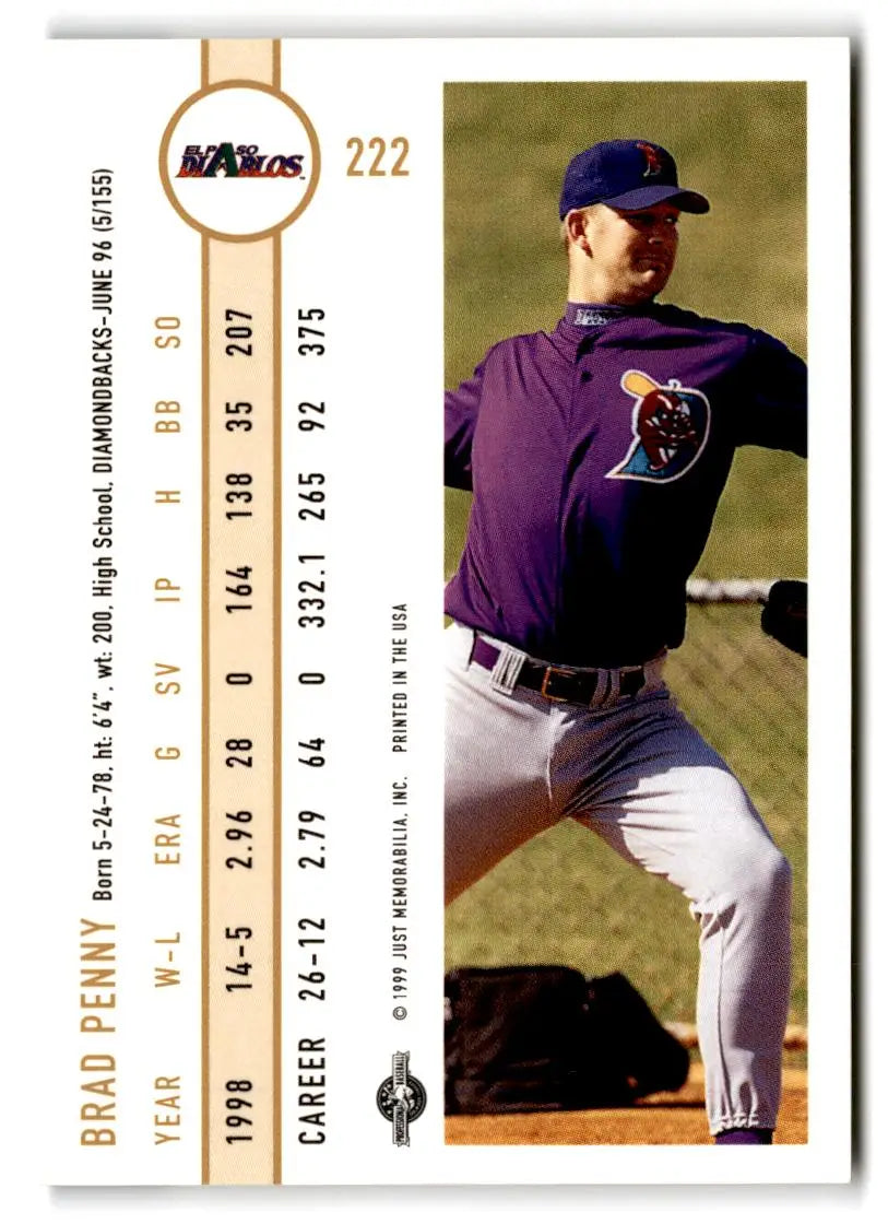1999 Just #222 Brad Penny - Baseball Card Single