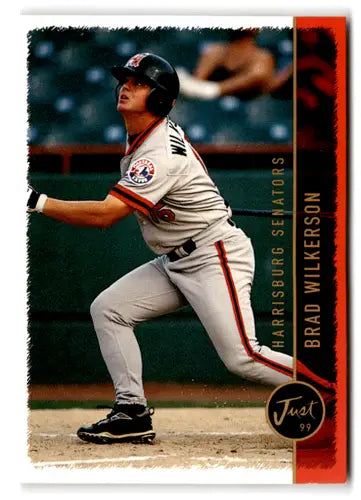 Original gloss Baseball card of Brad Wilkerson from 1999 Just #248 NM-MT