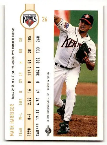 1999 Just #26 Mark Harriger Cedar Rapids Kernels Baseball Cards EX/N ID:59146 - Baseball Card Single