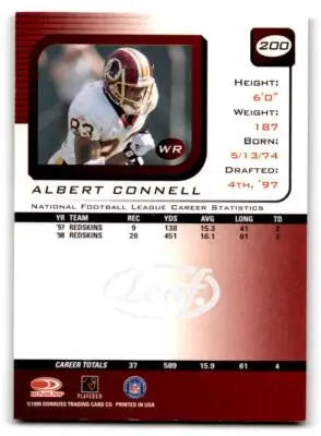 Albert Connell Football Trading Card from 1999 Leaf Rookies & Stars series