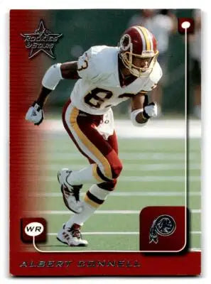 Football trading card of Albert Connell from 1999 Leaf Rookies & Stars series