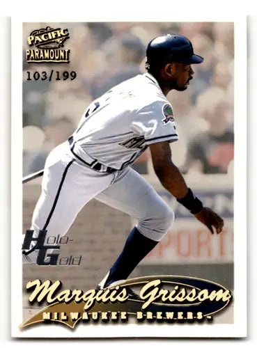 1999 Pacific Paramount Holo-Gold #126 Marquis Grissom NM-MT 103/199 Bre ID:60617 - Baseball Card Single