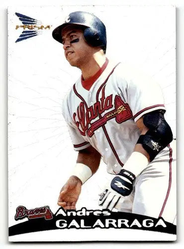 Original gloss Andres Galarraga Atlanta Braves baseball card 1999 Pacific Prism
