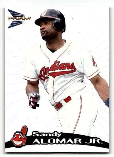 Original gloss Pacific Prism Sandy Alomar Jr. baseball card from 1999 Cleveland Indians