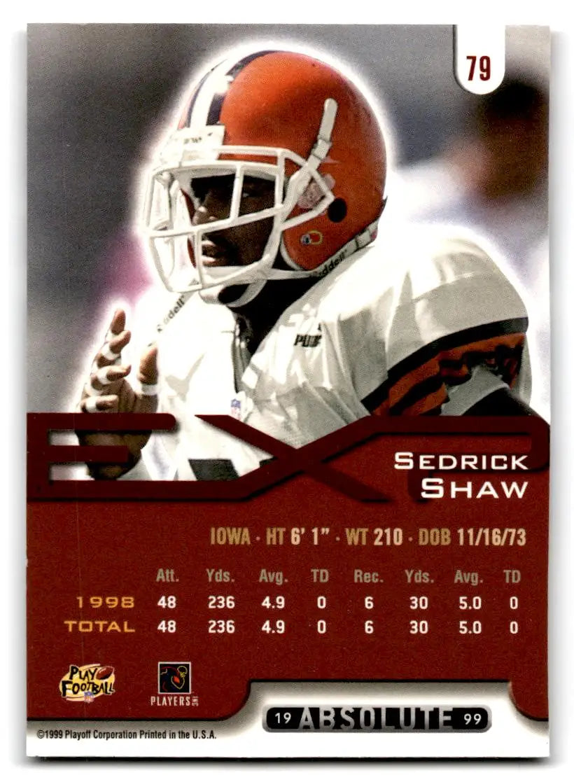 1999 Playoff Absolute EXP #79 Sedrick Shaw - Football Card Single