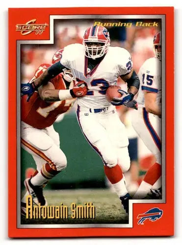 Original gloss football card featuring Antowain Smith Buffalo Bills collectible feature