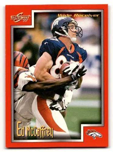 Original gloss Ed McCaffrey Denver Broncos football card from 1999 Score series