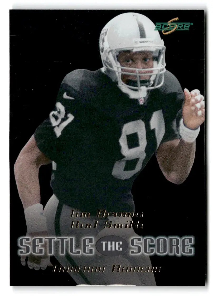 1999 Score #27 Tim Brown / Rod Smith Settle the Score - Football Card Single