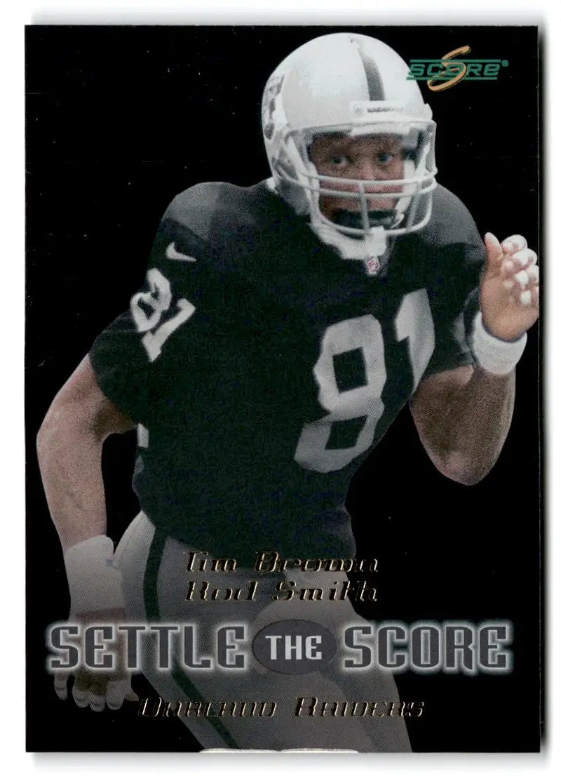 1999 Score #27 Tim Brown / Rod Smith Settle the Score - Football Card Single