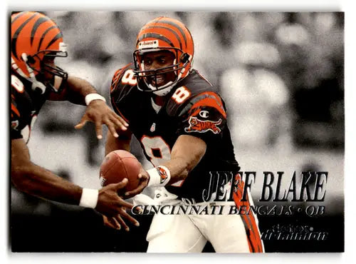 Jeff Blake football card from SkyBox Dominion with original gloss Bengals merchandise