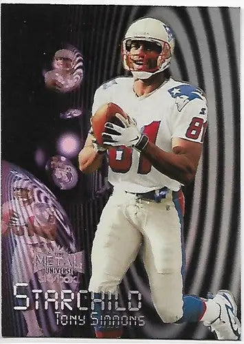 1999 Skybox Metal Universe Starchild #SC4 Tony Simmons NM-MT Patriots - Football Card Single
