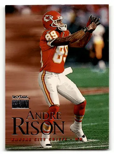 Original gloss SkyBox Premium Andre Rison football card from 1999 Chiefs ID61616