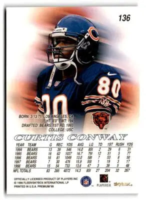 1999 SkyBox Premium #136 Curtis Conway - Football Card Single