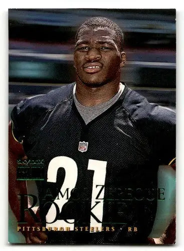 Damon Zerouie rookie card from 1999 SkyBox Premium featuring Amos Zereoue Pittsburgh Steelers