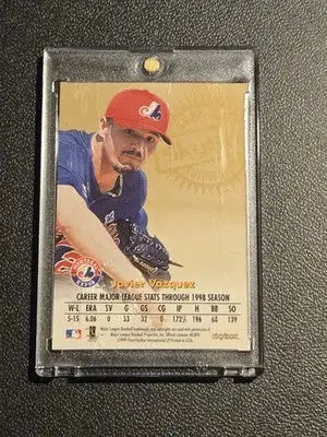 1999 SkyBox Premium #NNO Javier Vazquez Autographics - Baseball Card Single