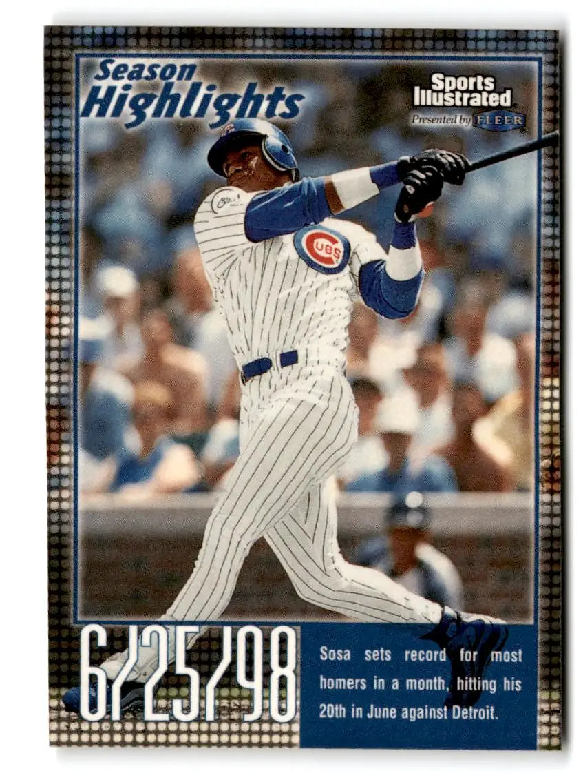 1999 Sports Illustrated #38 Sammy Sosa - Baseball Card Single