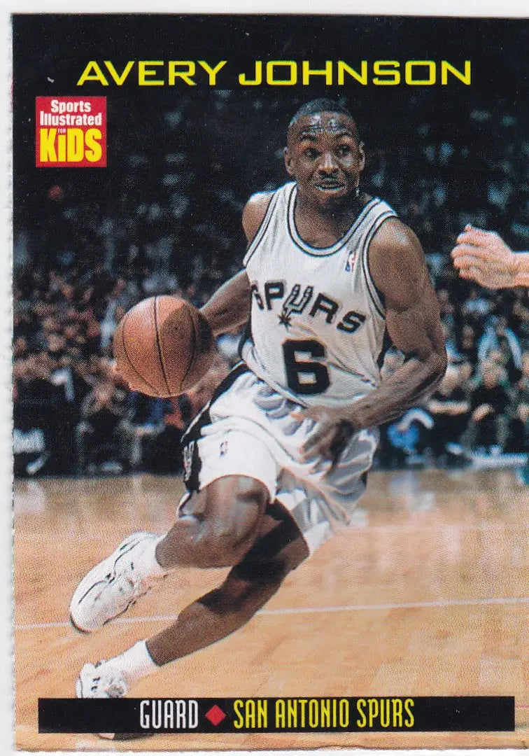 Avery Johnson San Antonio Spurs basketball card from 1999 Sports Illustrated for Kids