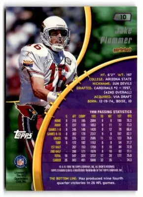 1999 Stadium Club #10 Jake Plummer - Football Card Single