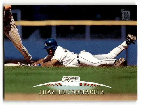 Original gloss 1999 Stadium Club Juan Encarnacion Detroit Tigers baseball card image