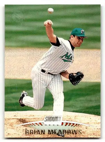 Brian Meadows Florida Marlins baseball card from 1999 Stadium Club #309