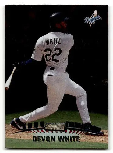 Original gloss Devon White Los Angeles Dodgers baseball card 1999 Stadium Club #331