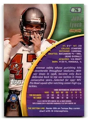 1999 Stadium Club #76 John Lynch - Football Card Single