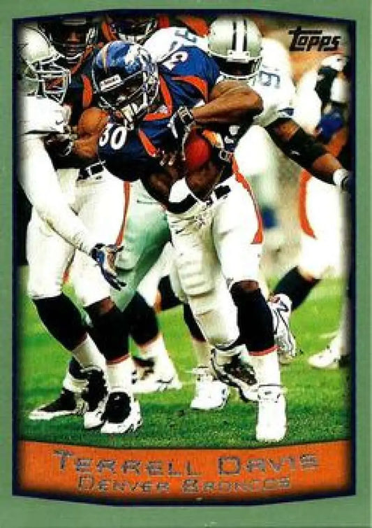 1999 Topps #1 Terrell Davis EX Excellent Denver Broncos Football Card - Football Card Single