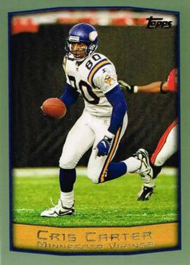 1999 Topps #10 Cris Carter EX Excellent Minnesota Vikings Football Card - Football Card Single