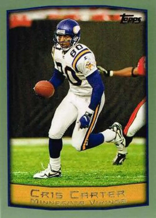 1999 Topps #10 Cris Carter EX Excellent Minnesota Vikings Football Card - Football Card Single
