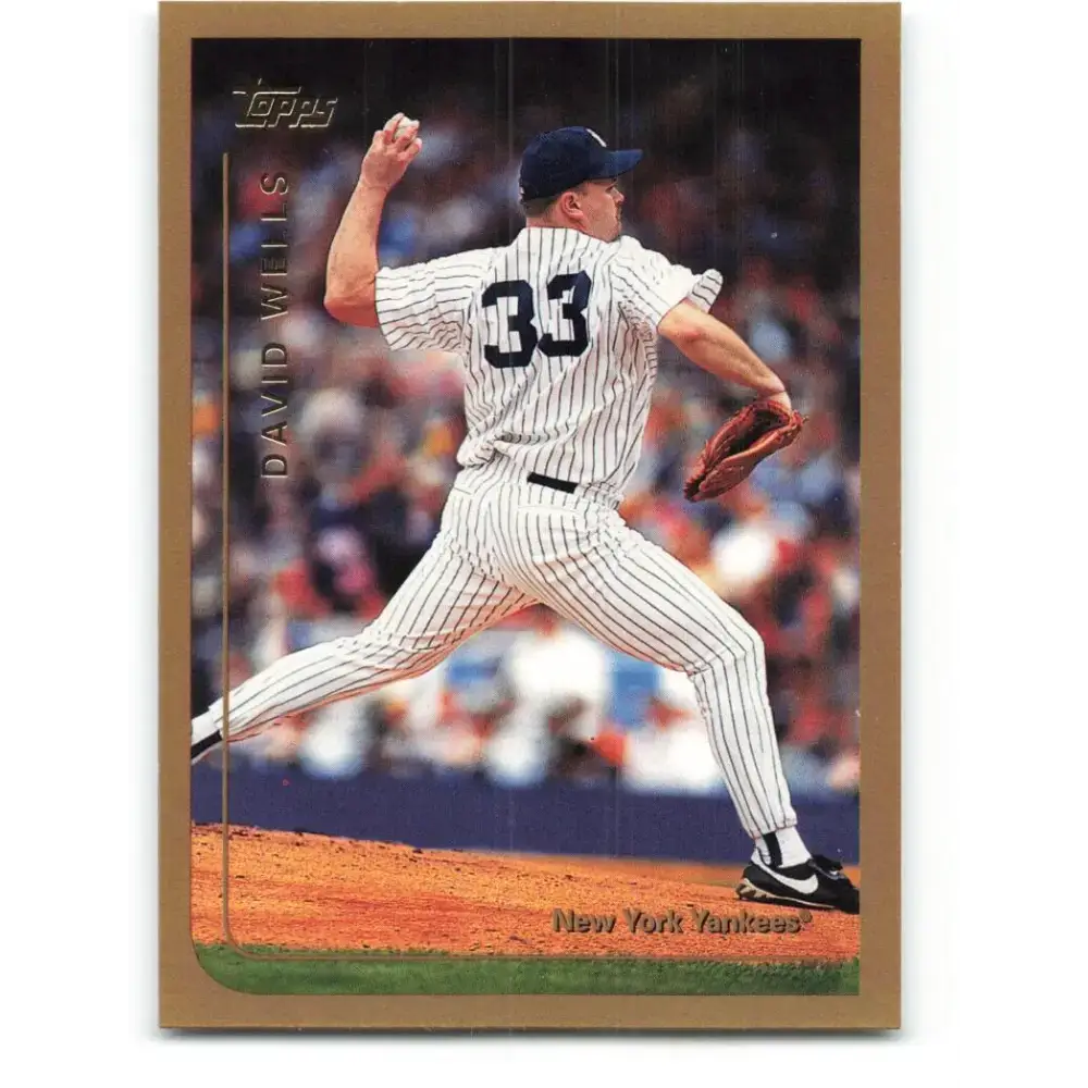 1999 Topps #10 David Wells NM-MT New York Yankees Baseball Card - Baseball Card Single