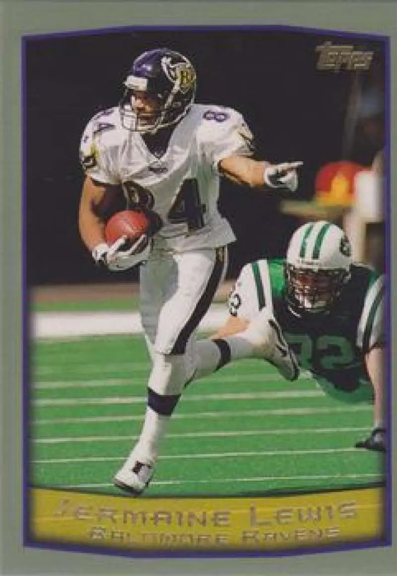 1999 Topps #106 Jermaine Lewis EX Excellent Baltimore Ravens Football Card - Football Card Single