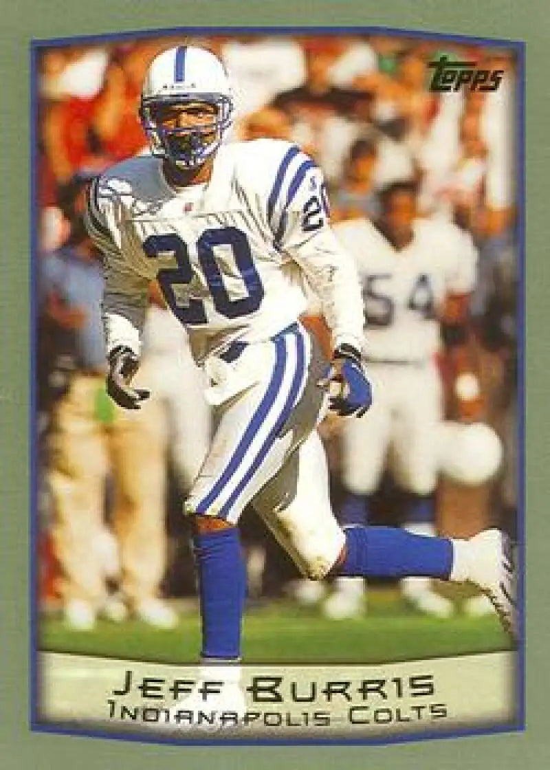 1999 Topps #108 Jeff Burris EX Excellent Indianapolis Colts Football Card - Football Card Single