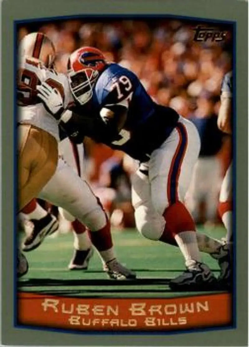 1999 Topps #111 Ruben Brown EX Excellent Buffalo Bills Football Card - Football Card Single