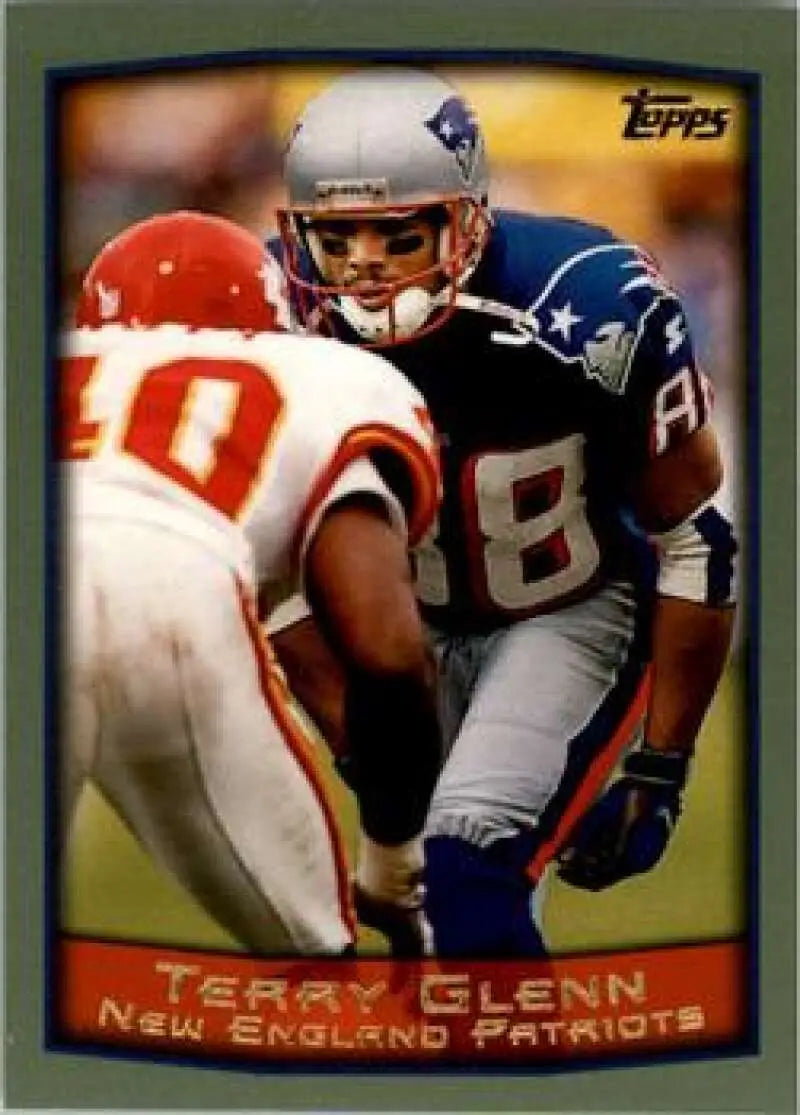1999 Topps #117 Terry Glenn EX Excellent New England Patriots Football Card - Football Card Single