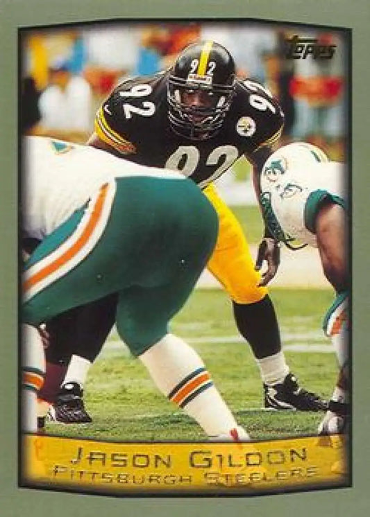 1999 Topps #122 Jason Gildon EX Excellent Pittsburgh Steelers Football Card - Football Card Single