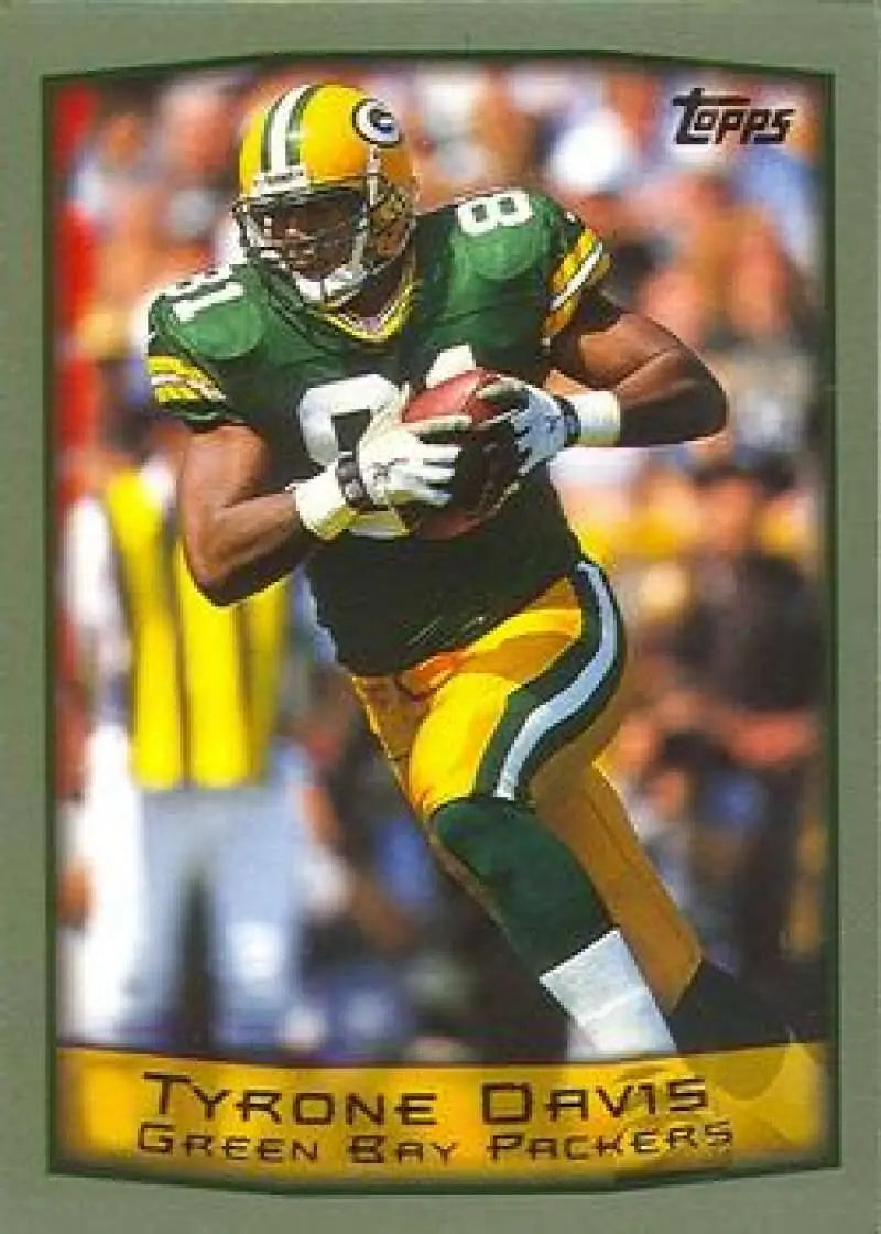 1999 Topps #13 Tyrone Davis EX Excellent Green Bay Packers Football Card - Football Card Single
