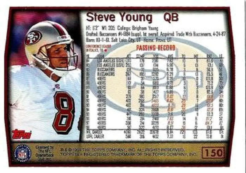 1999 Topps #150 Steve Young EX Excellent San Francisco 49ers Football Card - Football Card Single