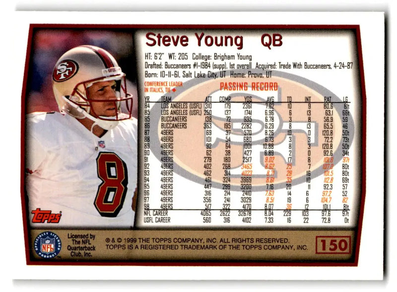 1999 Topps #150 Steve Young - Football Card Single